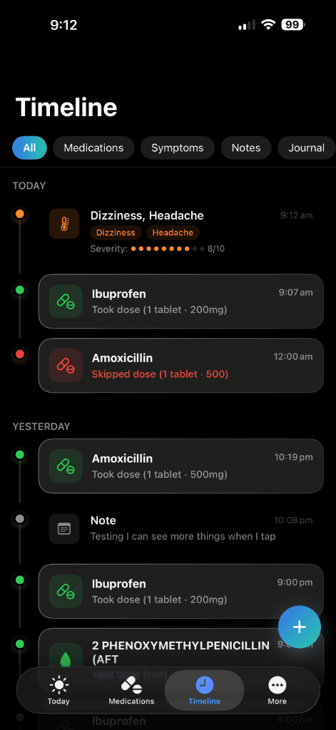 Timeline Screenshot